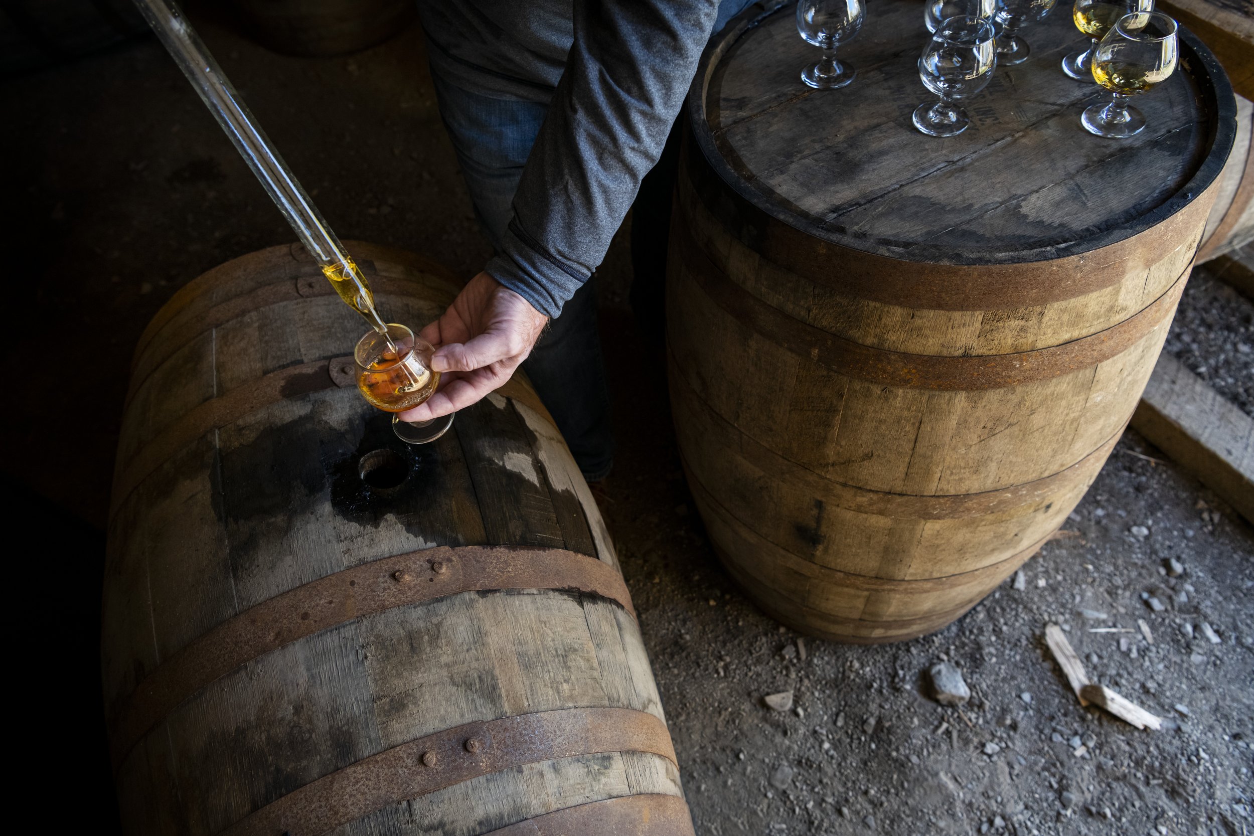 Glenora Distillery Whisky Sampling from the barrel