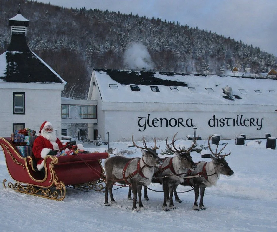 Before hitting the chimneys, Santa and a few of his reindeer stopped at Glenora to stock up on Glen Breton Single Malt Whisky for all the good grownup boys and girls&hellip; and maybe himself. Hope he has a package for you tonight! Merry Christmas to