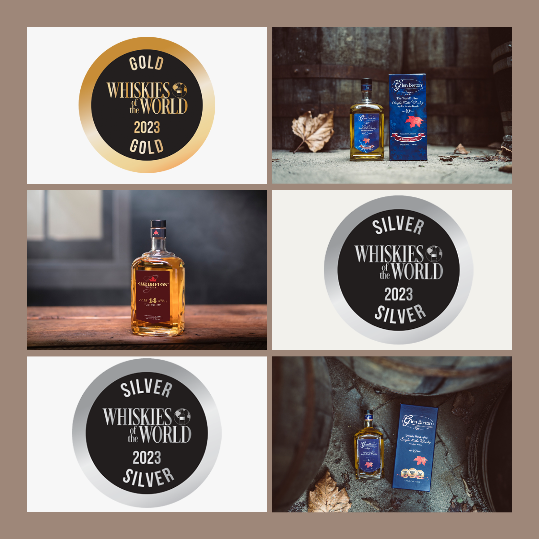 2 silver medals and 1 gold for Glen Breton Rare at 2023 Whiskies of the World Awards