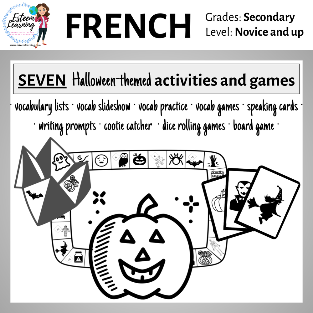 Halloween Activities for French Class — Esteem Learning LLC