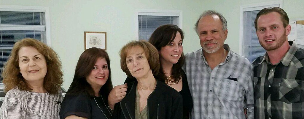 L to R: Hillary Leibowitz, Jeanette Farrell, Denise Mann, Yvonne Koulikov, Ted Odell, Pete Tomczak