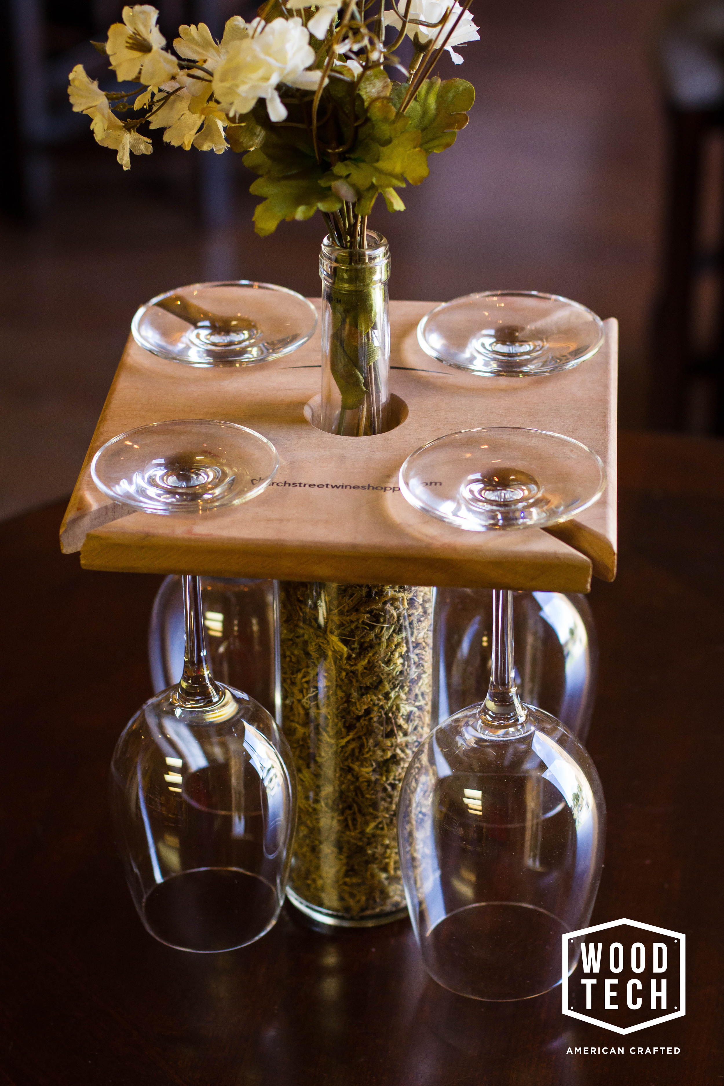 Custom Wood Wine Glass Holder
