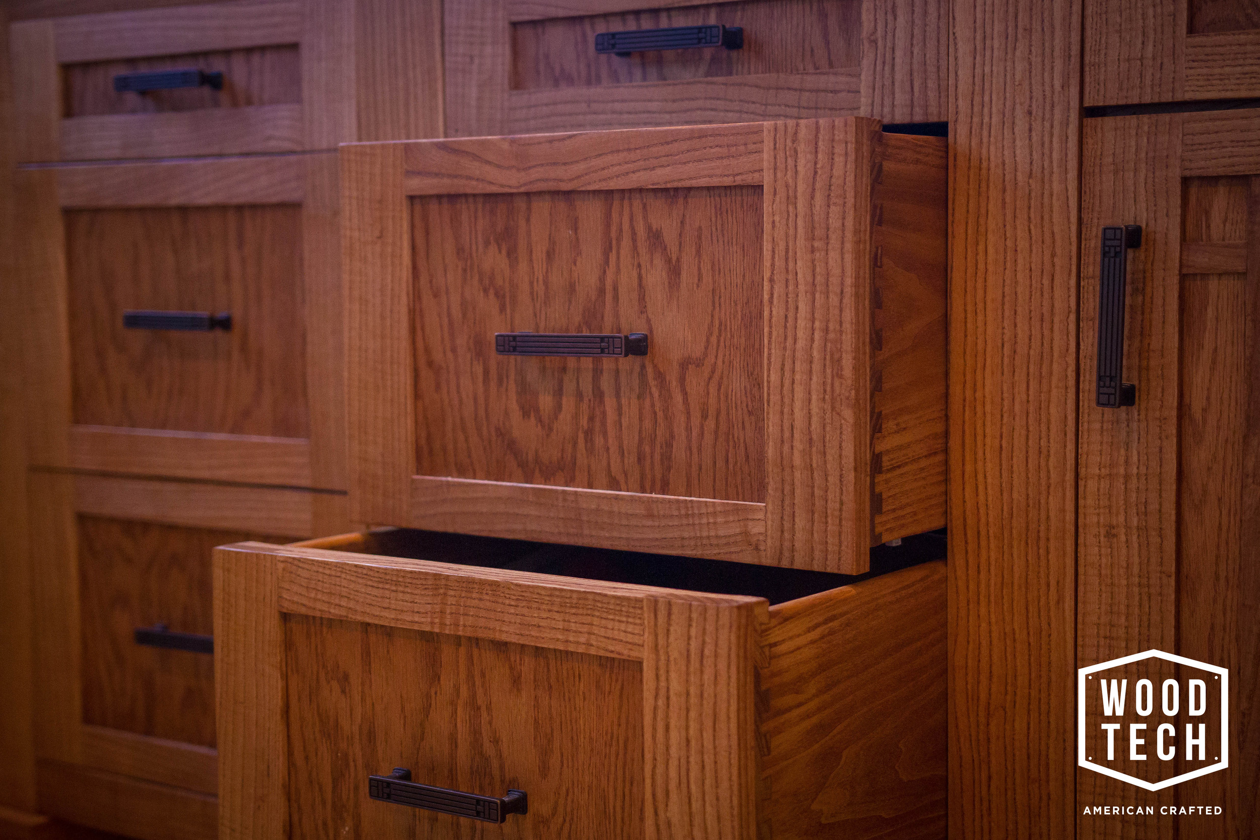 Custom Wood Cabinets Draw Detail