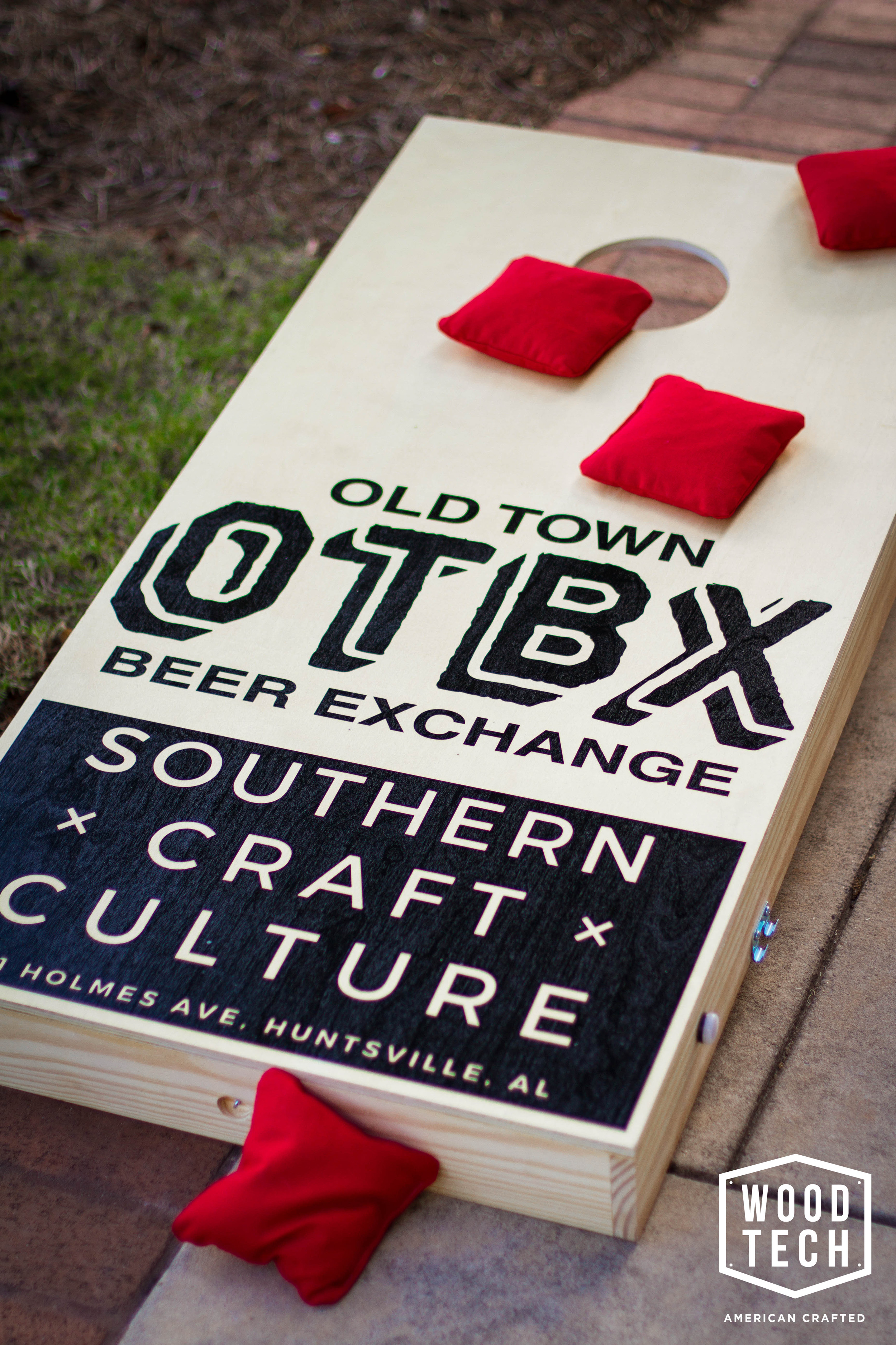 custom printed cornhole board set