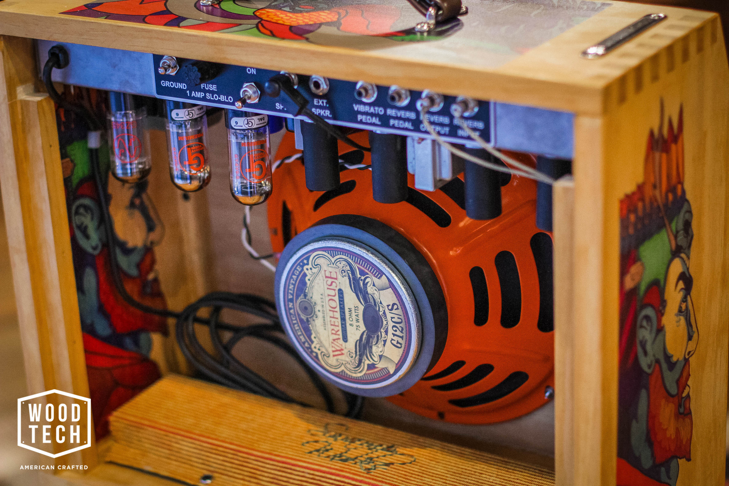 Custom Printed Guitar Amp Cabinet Rear
