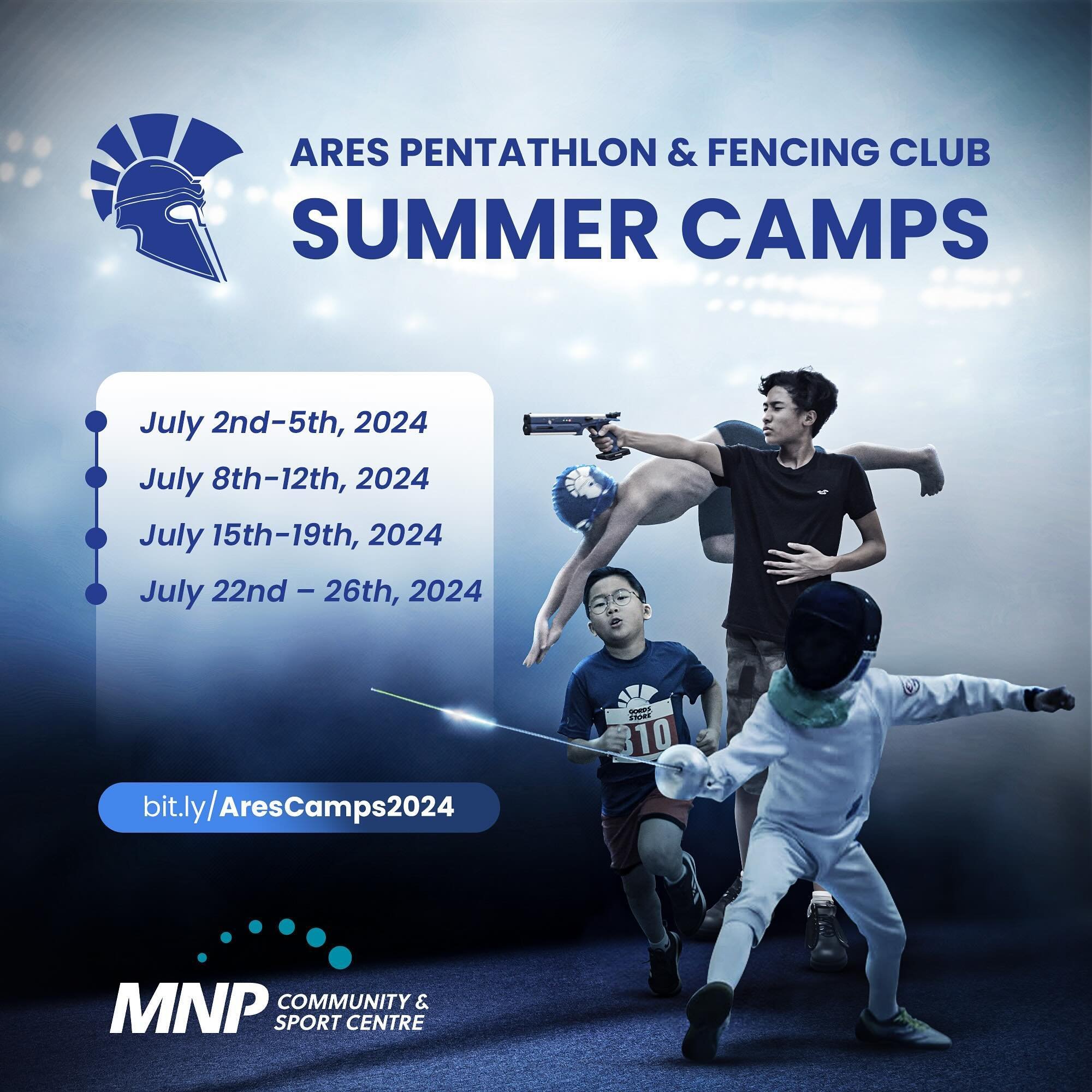 ☀️ 🤺 🏊&zwj;♀️ 🏃 

Ares camps at @mnpsportcentre are a couple months away but filling up! There are 23 spots available across the four camps. These multi-sport camps will be super active and super fun 🤩!

Copy + paste bit.ly/AresCamps2024 for ever