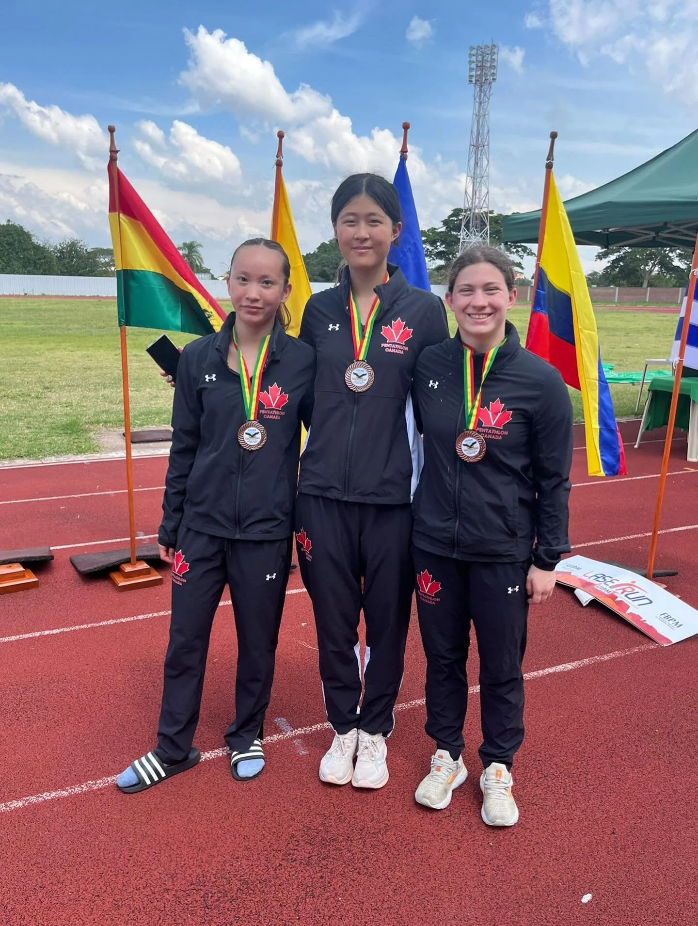 Highlights from 2025 PanAm &amp; South U15/U17/U19 Championships in Bolivia 🇧🇴 

Team Canada got bronze medal in Females U19 team event - week done athletes! @rosalie.z09 @melaniegosche @yyc.olivec 

Lots of Personal Best results, lots of learning 