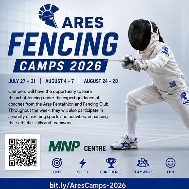 Enjoy your active summer with Ares Summer Camps in partnership with MNP Community &amp; Sport Centre @mnpsportcentre !

📍Details here (copy &amp; paste):
bit.ly/AresCamps-2026

@albertafencing @mnpsportcentre @pentathlon_alberta @pentathloncan @spor