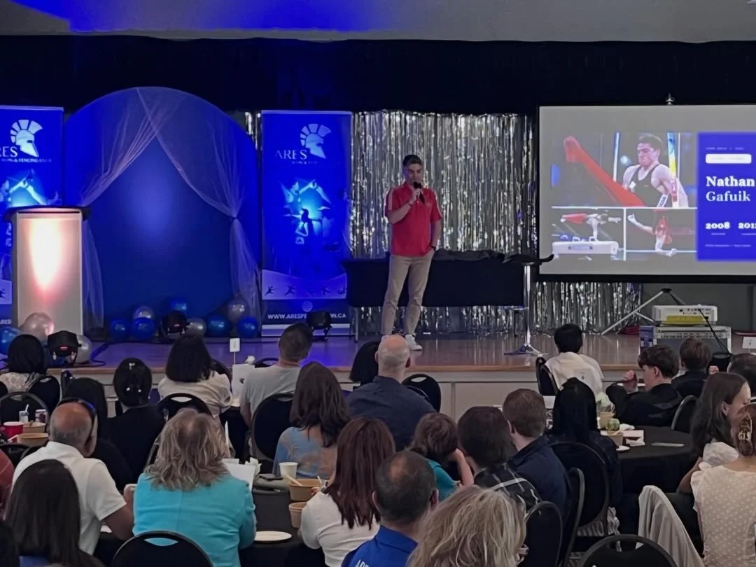 😃 Thanks for joining us Nathan, for the Year-End Gala. Inspiring and honest stories we&rsquo;ll hold onto. Great work facilitating Holly Klementis!

&hellip;. And the donut wall 🍩 😋 🍩 

@pentathlon_alberta @albertafencing @pentathloncan @gymcan1 