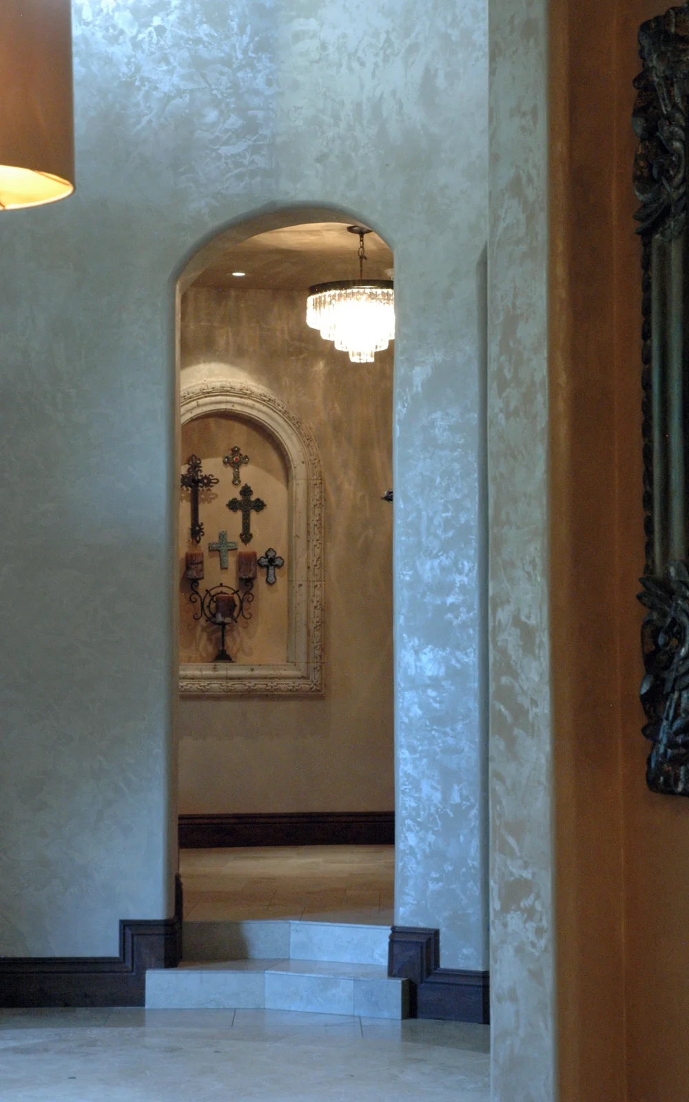 through the hall