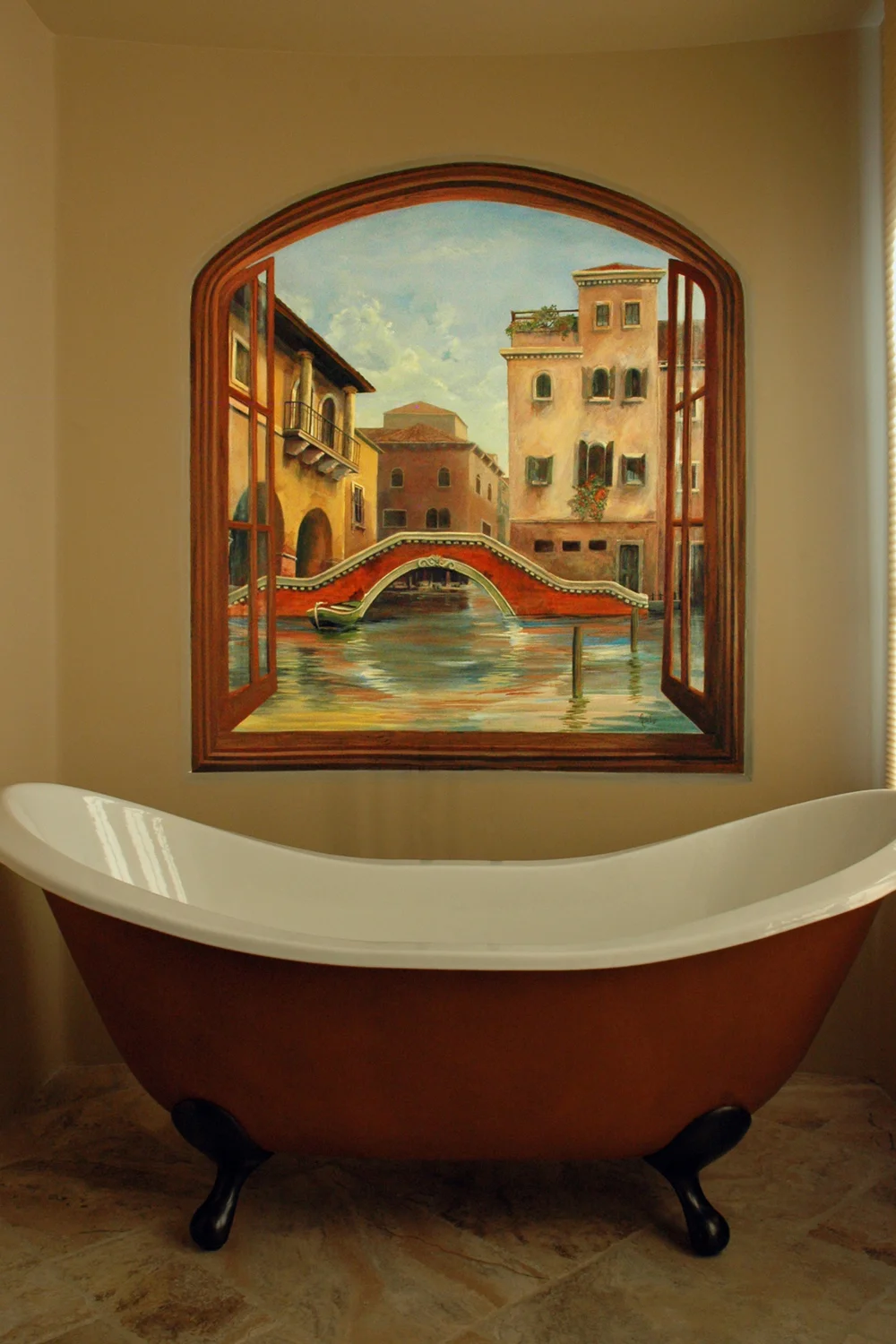while enjoying a bath