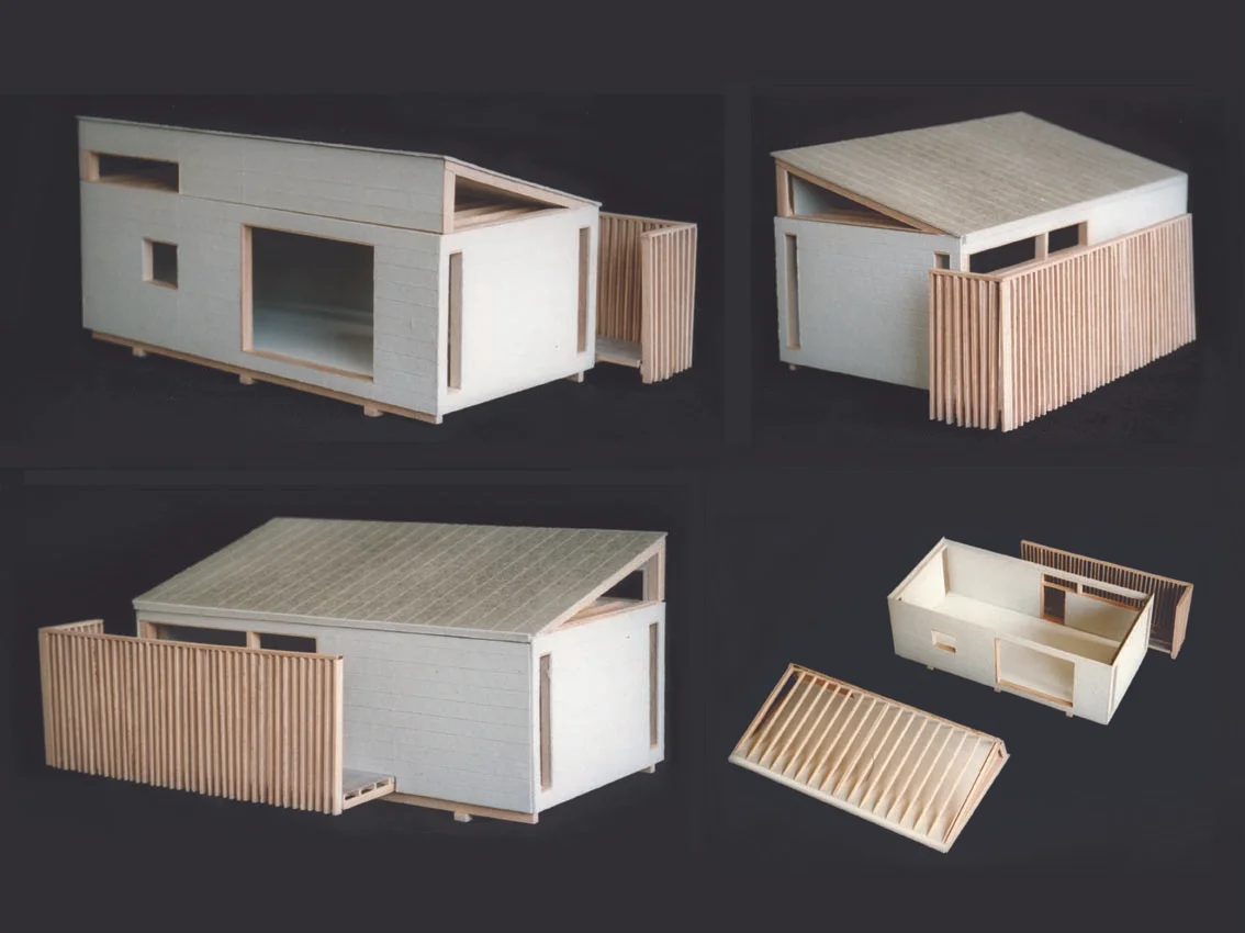  Modell 1:100 des Basismoduls mit 50 qm 