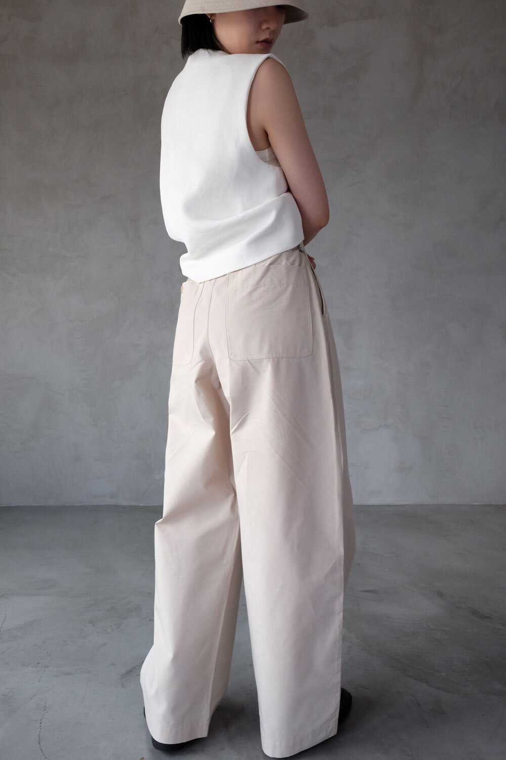 The HINOKI Organic Cotton Poplin OSFA Wide Pants