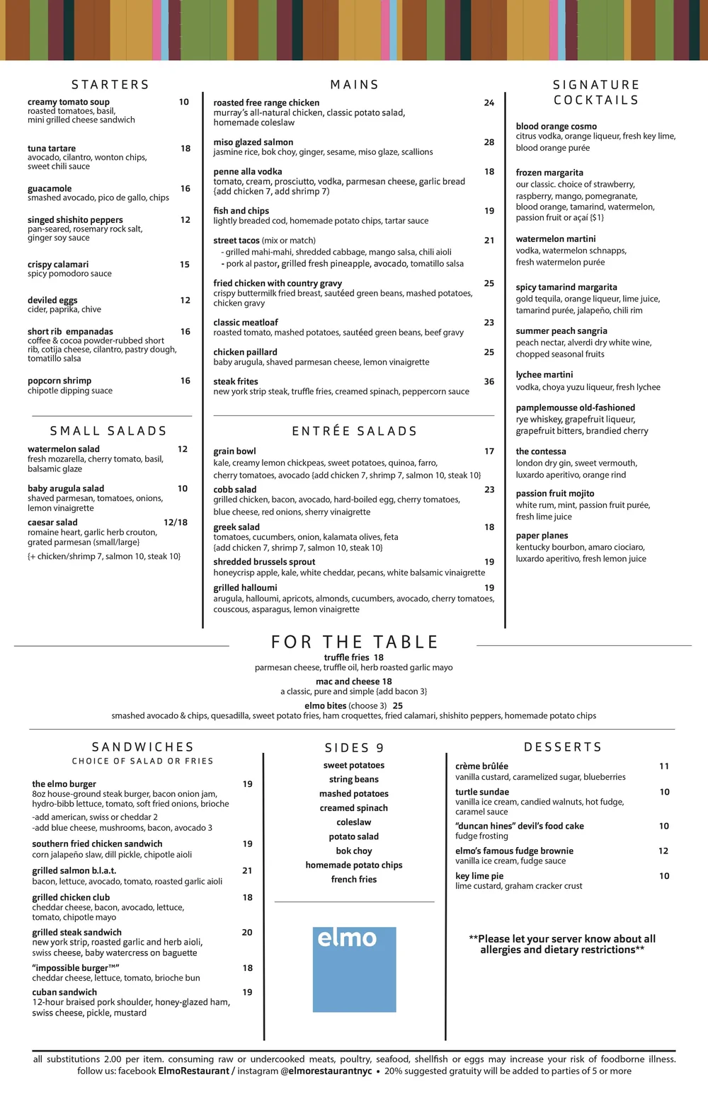 Elmo's Menu elmo: Menu