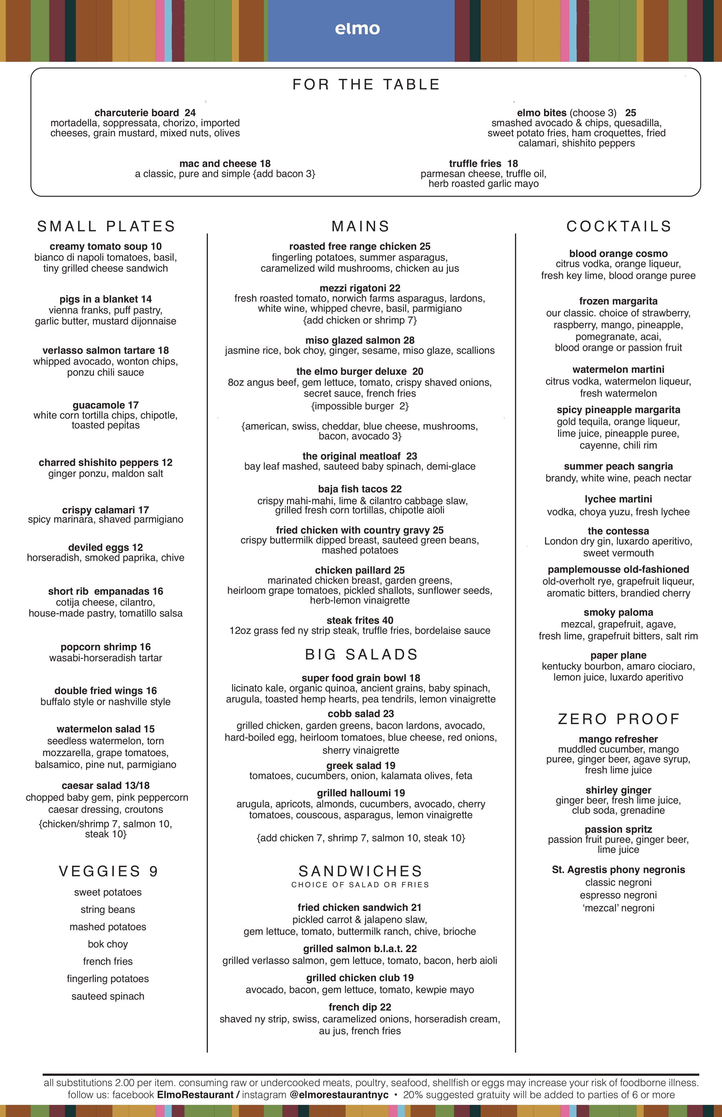 elmo: Menu