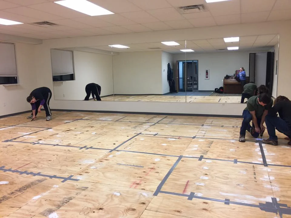 Moving the dance floor from Lehman Avenue to our location at 530 Sand Ridge.