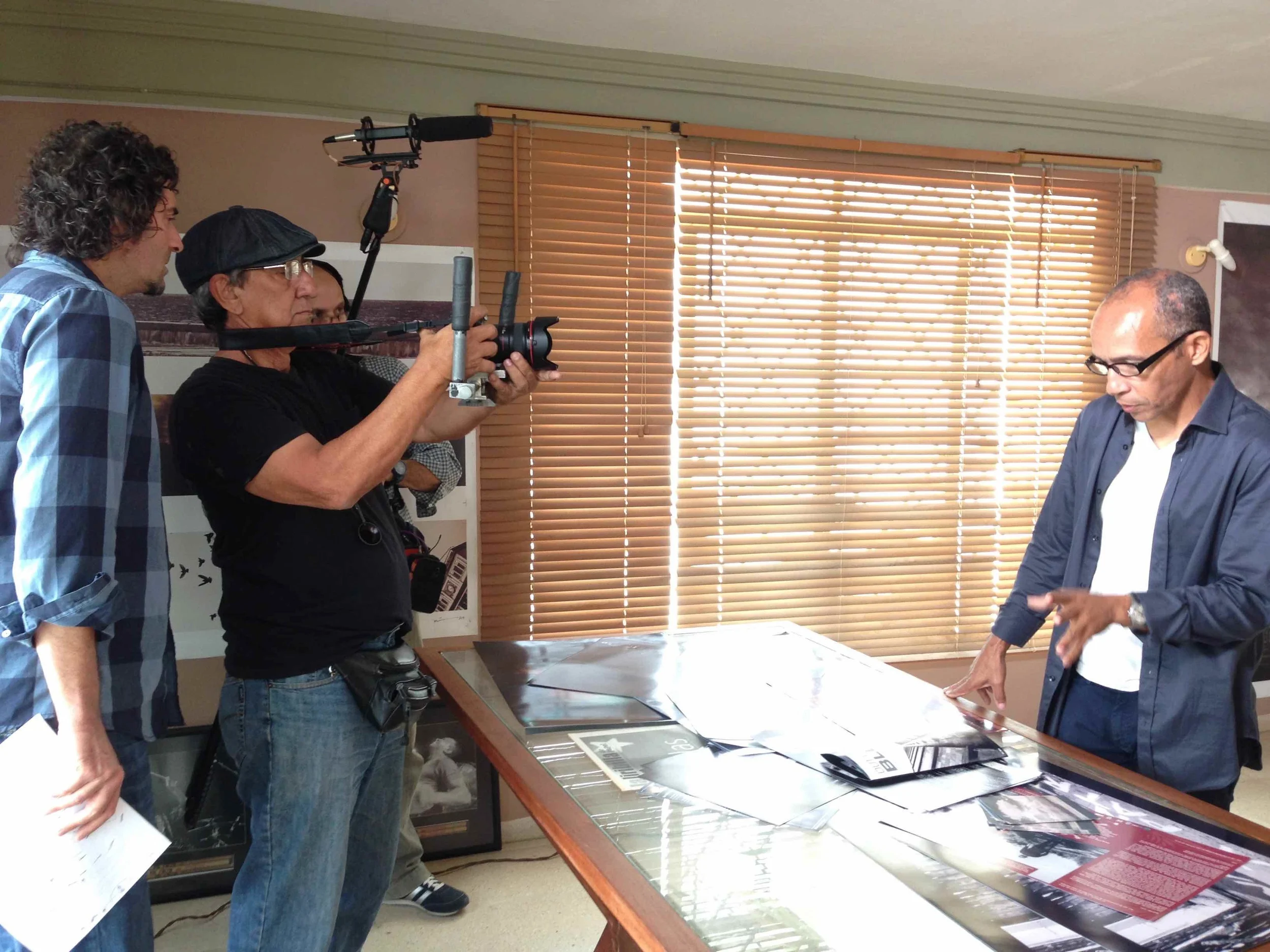 Cinematographer, Ernesto Granado, with Ken at Ivan Soca's studio--a space we in San Francisco would dream about.