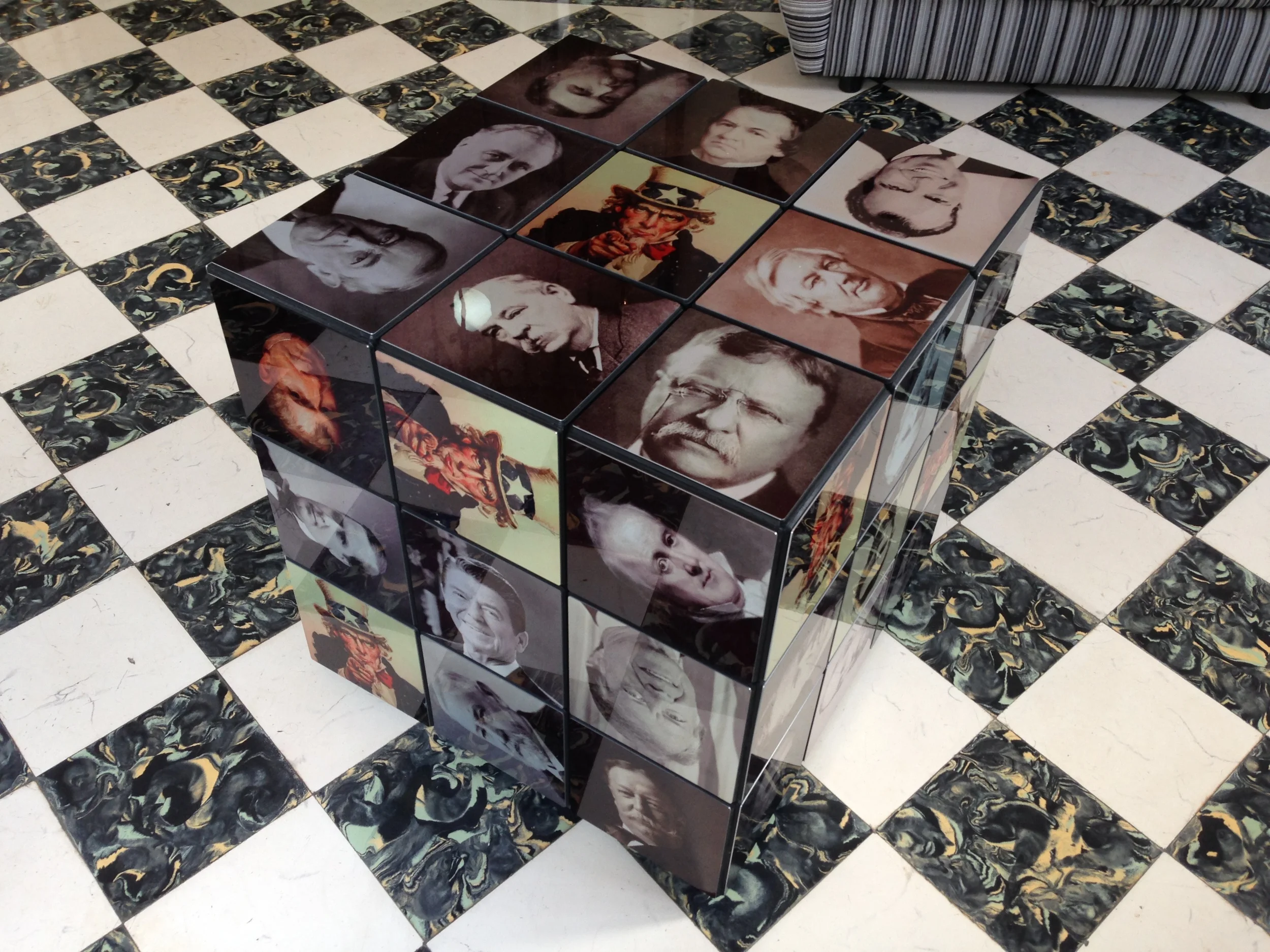 Rubrik's presidents, work by Kadir López.