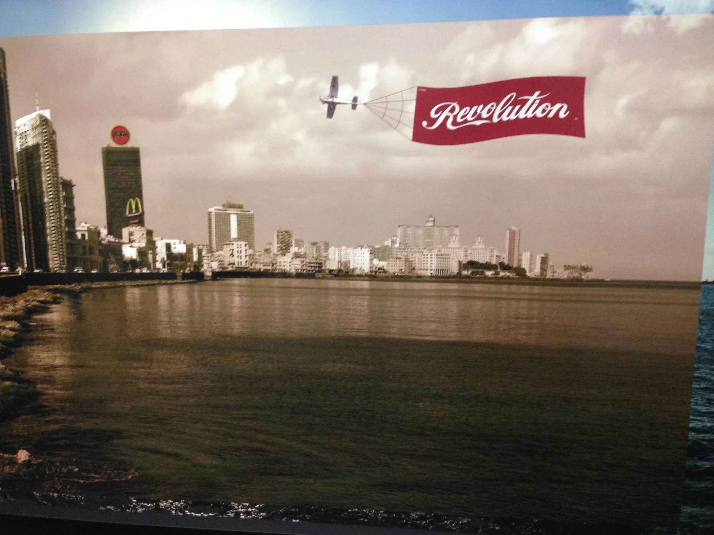 An cautionary vision of the future Malecón by Lyudmila & Nelson at the fabulous Fábrica de Arte Cubano. 