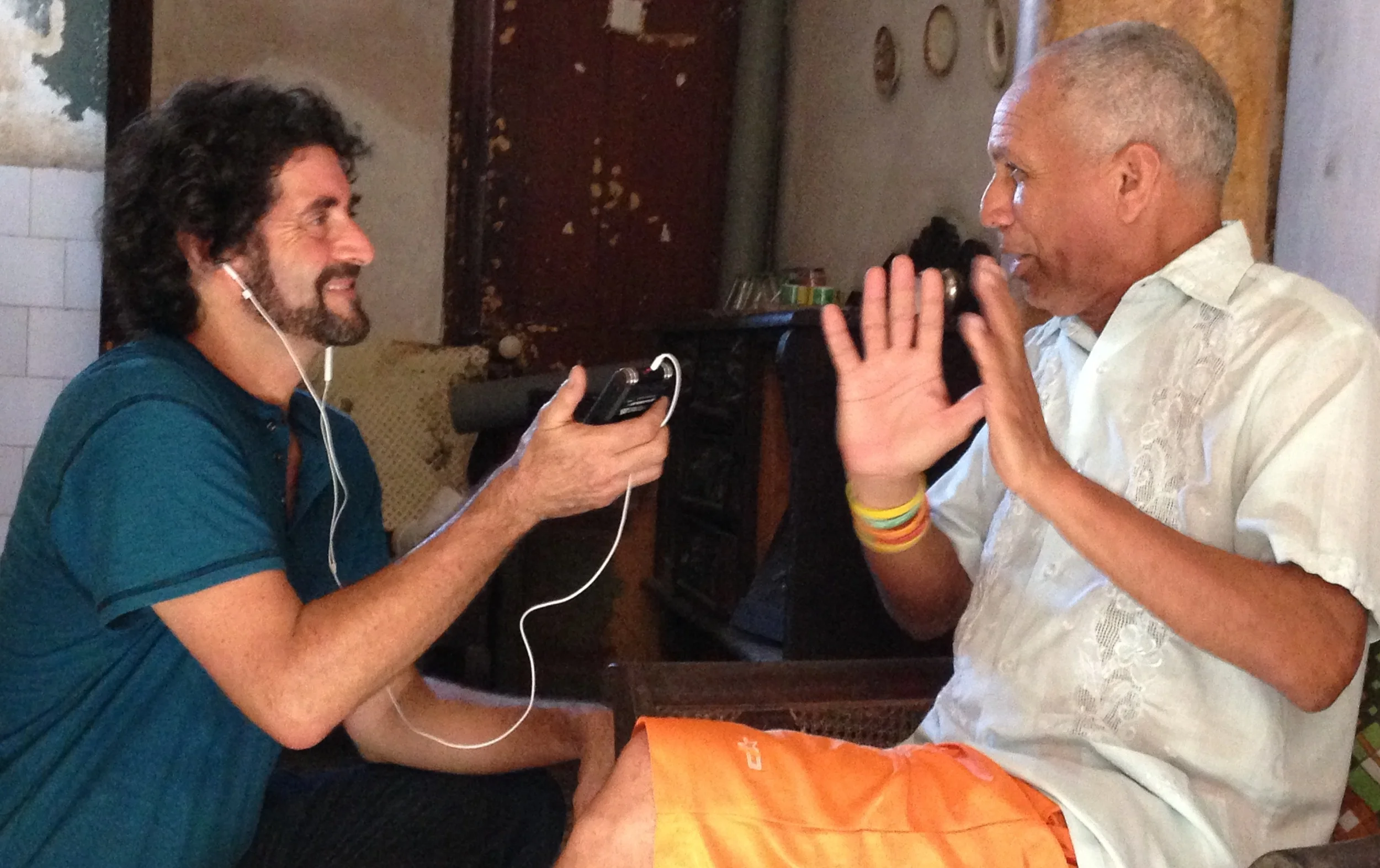 Ken interviews El Oso last spring for our short film, LA RUEDA DE LA VIDA /WHEEL OF LIFE.