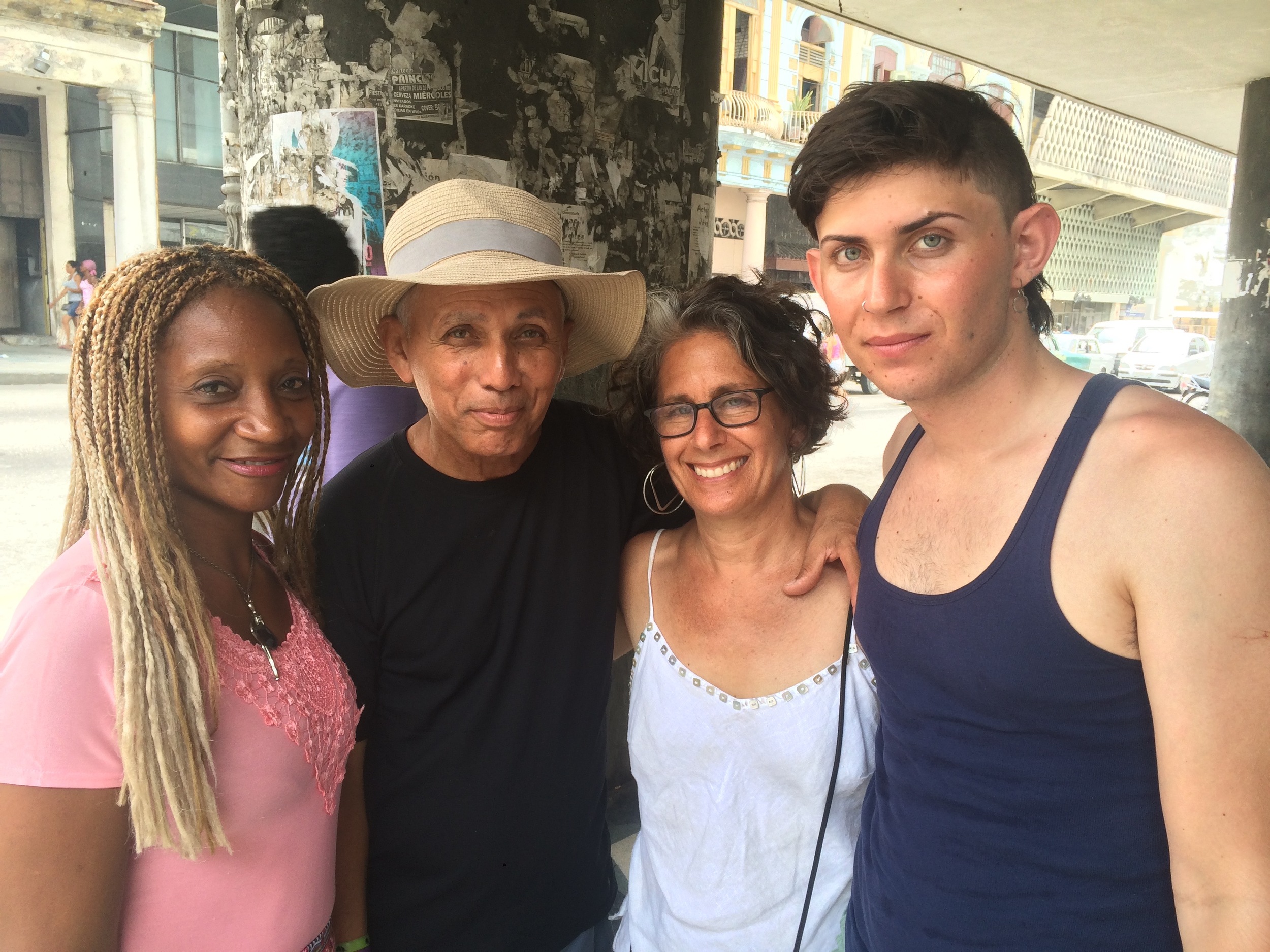 Lovely to see Oso and Orguidia from WHEEL OF LIFE again--this time with our 20-year-old, Mica along, serving as production assistant.