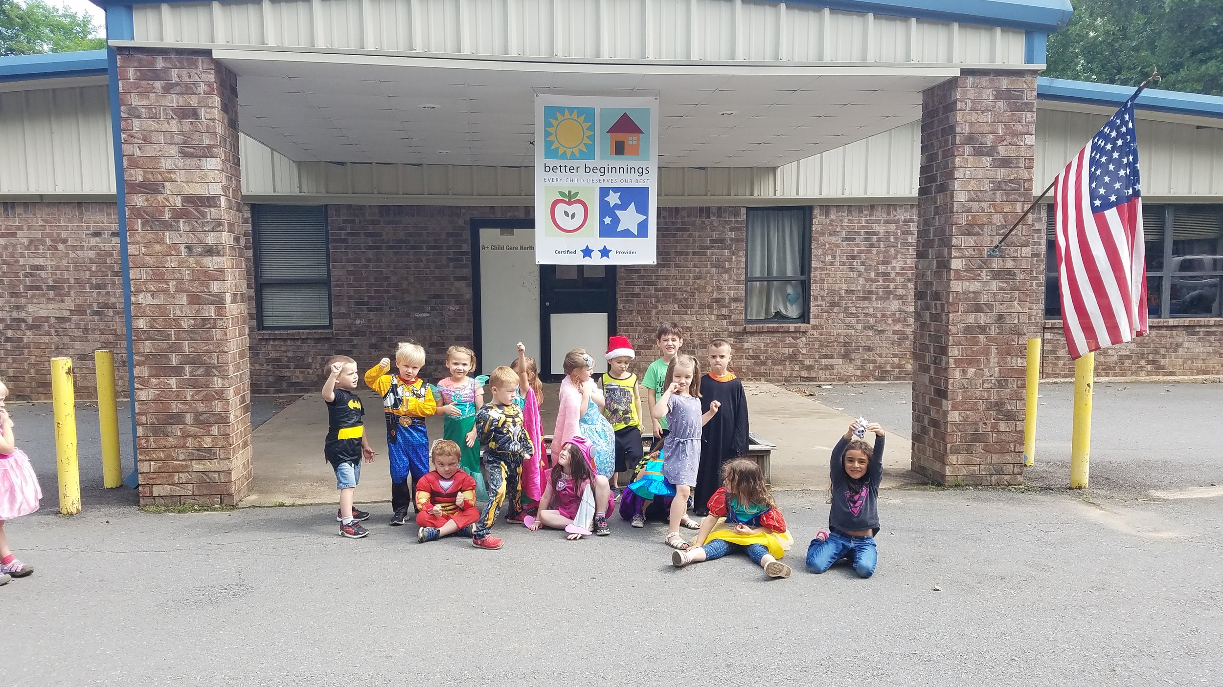 Cabot East Justice Childcare having fun costume dress-up day 2.jpg