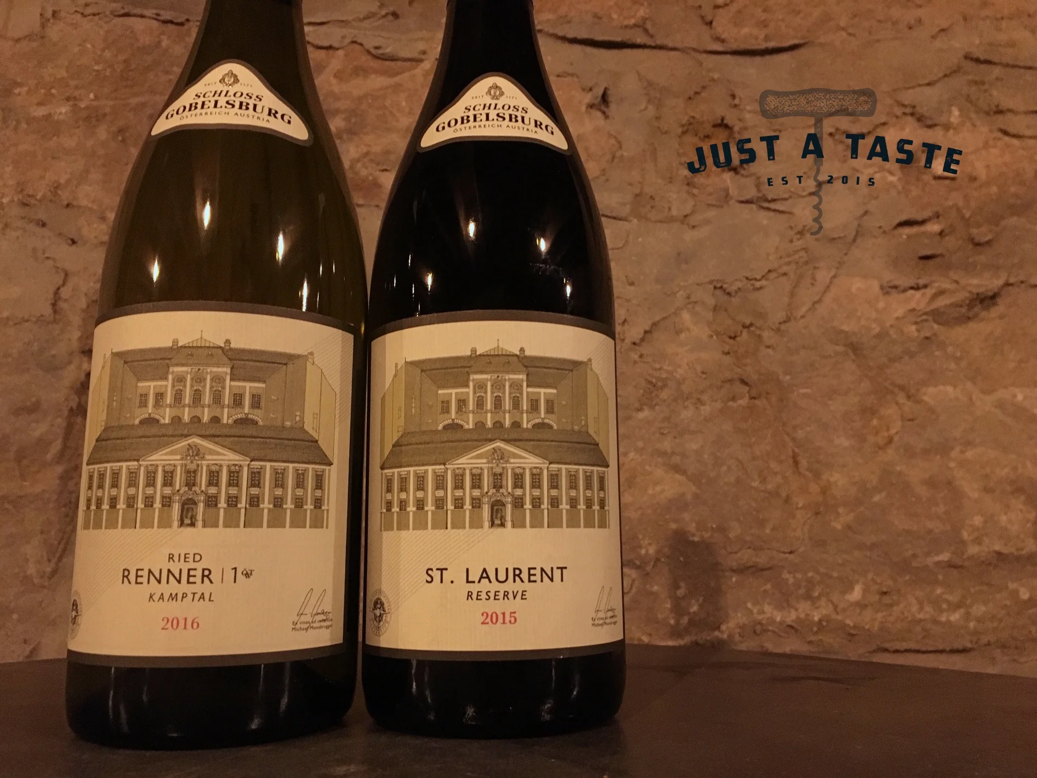 Schloss Gobelsburg in the cellar at Just A Taste.