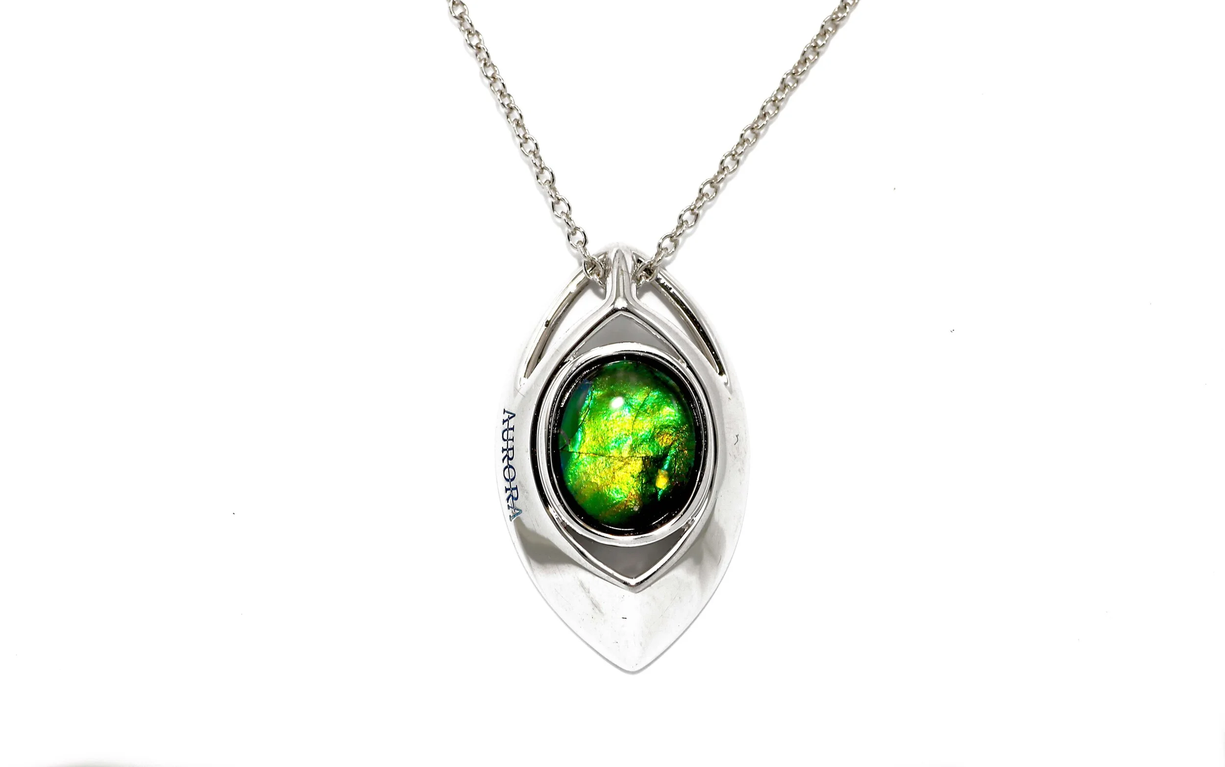.925 Ammolite Pendant #6648 — Marsh \u0026 Son