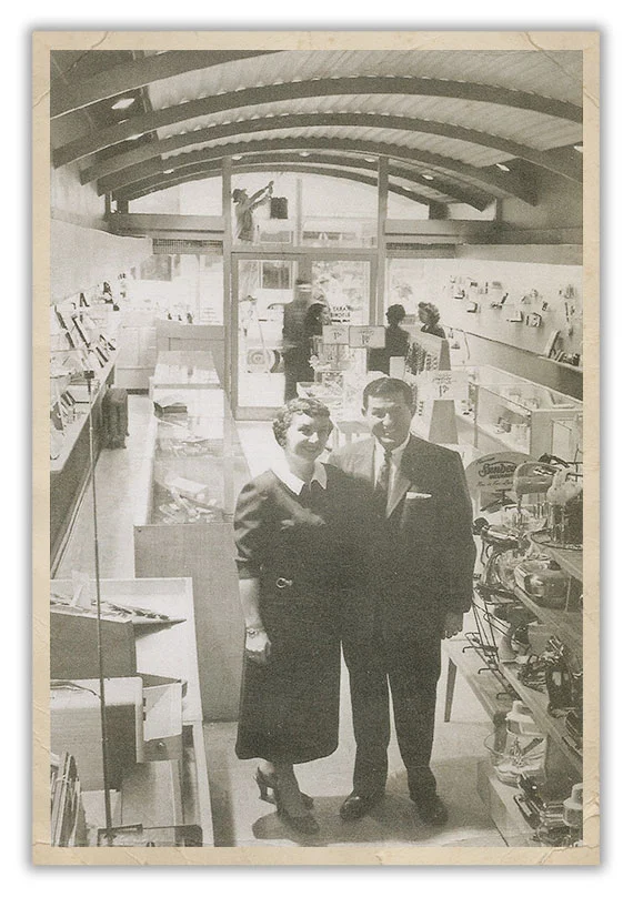 Jerry & Harry in the very first store, downtown Eugene in 1956.