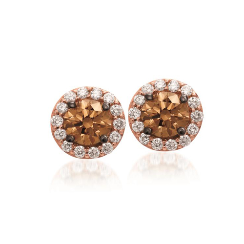 chocolate diamond earings