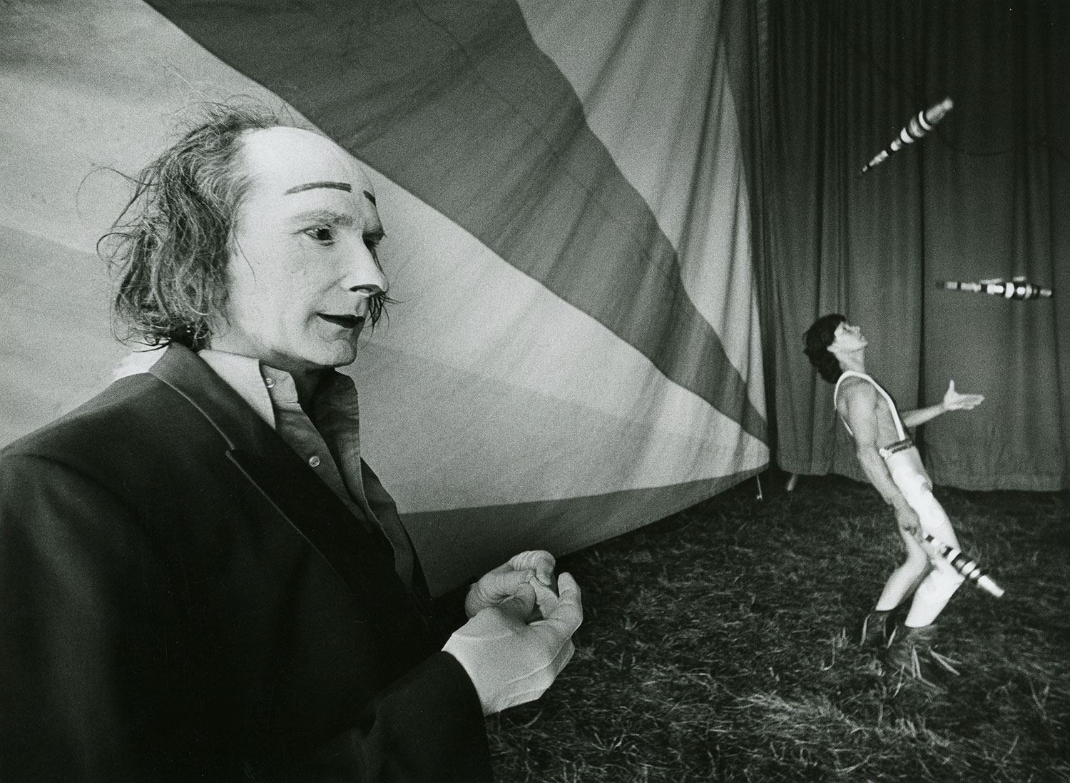 Circus clown and juggler