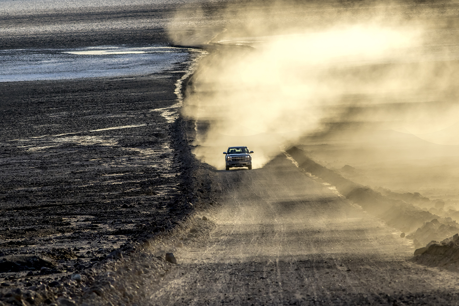 Returning from Devil's Golf Course, Death Valley