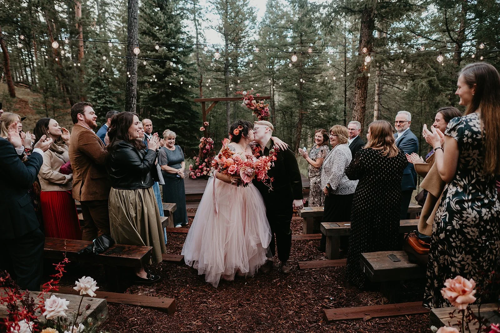 Kellie &amp; Sarah’s Whimsical Wedding at Juniper Lodge and Treehouses