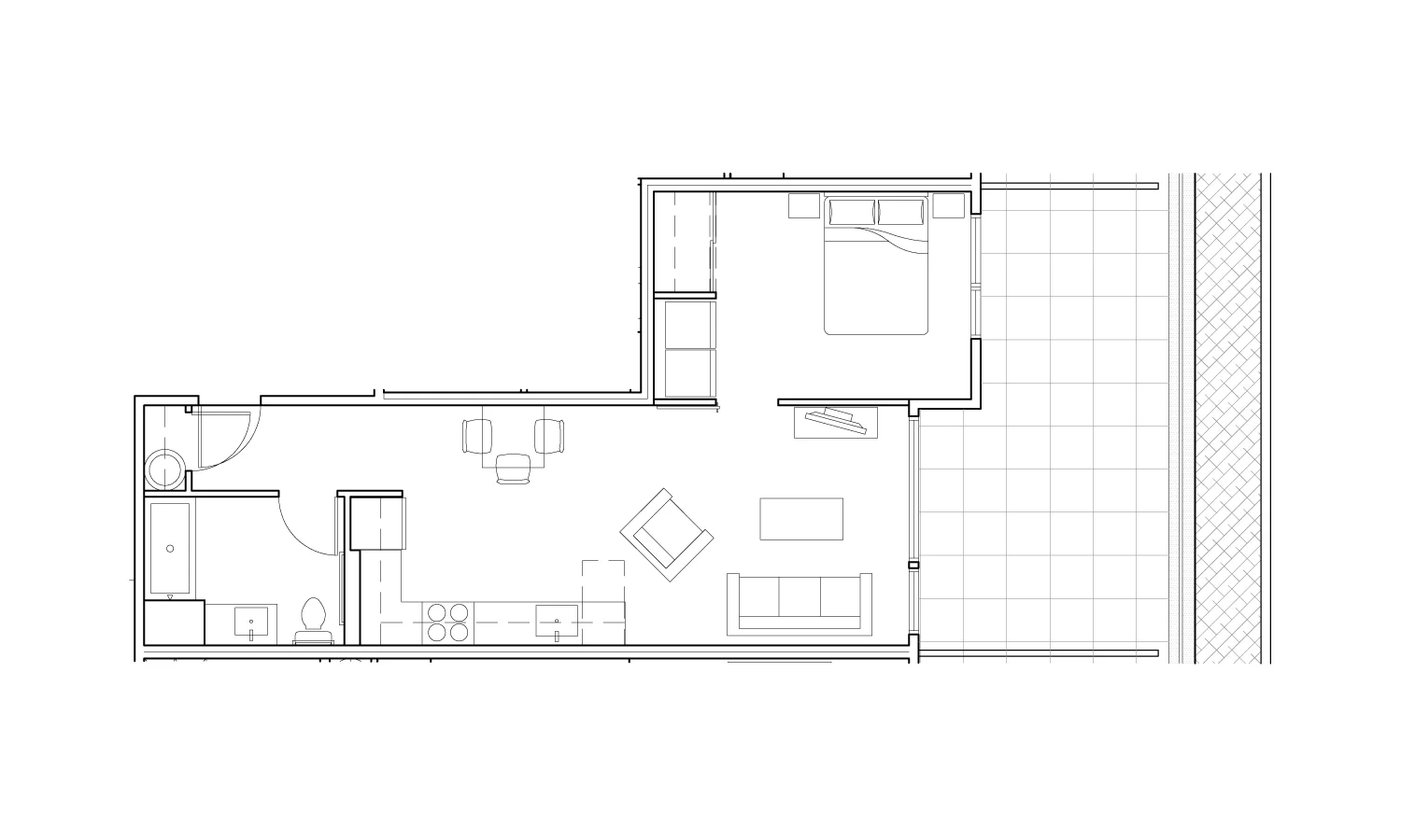1 BED E