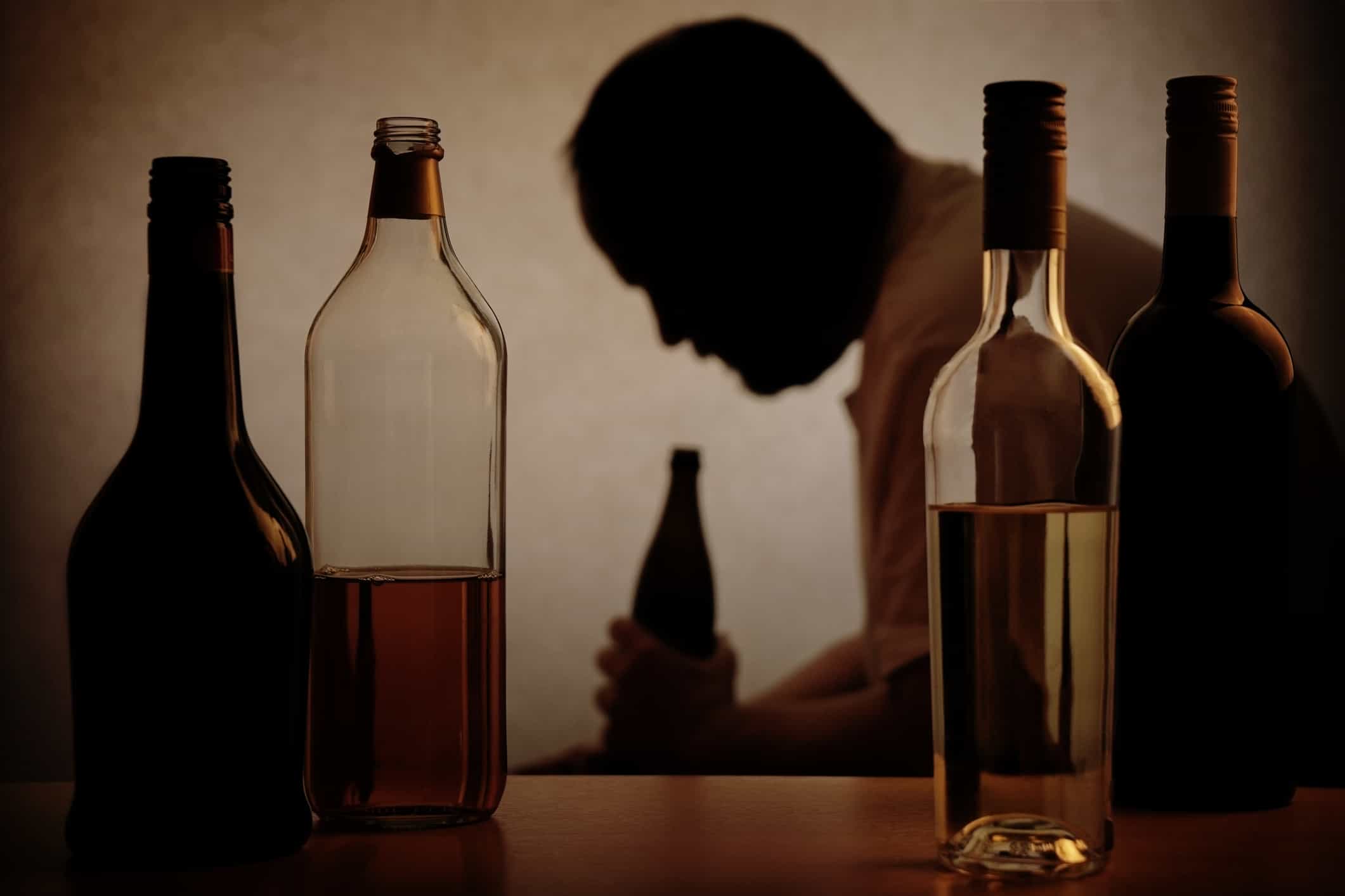  man with an alcohol abuse problem  