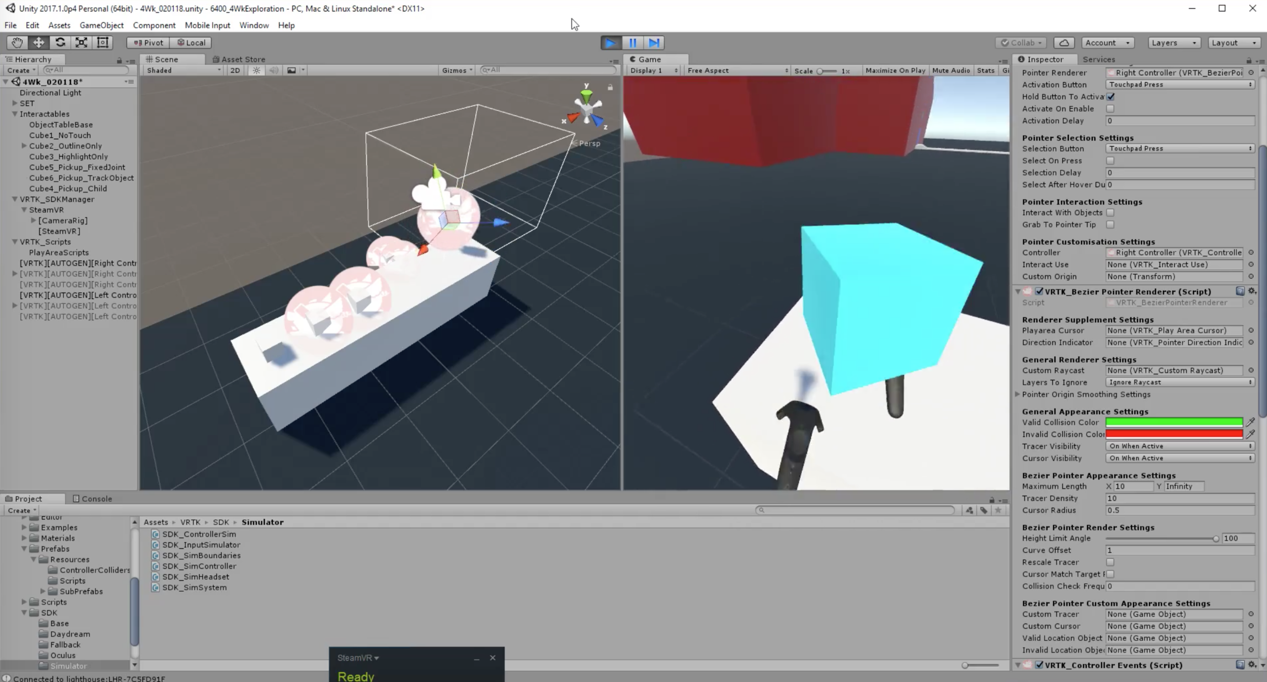 Initial test in the Vive, 2/5/18.