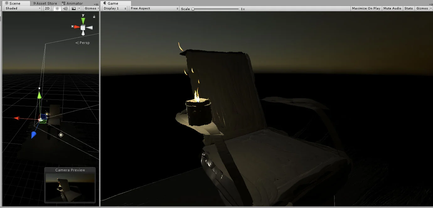 Unity Test - bringing in the Tilt Brush object after importing Tilt Brush Toolkit.