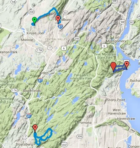 West Hudson Map and Routes