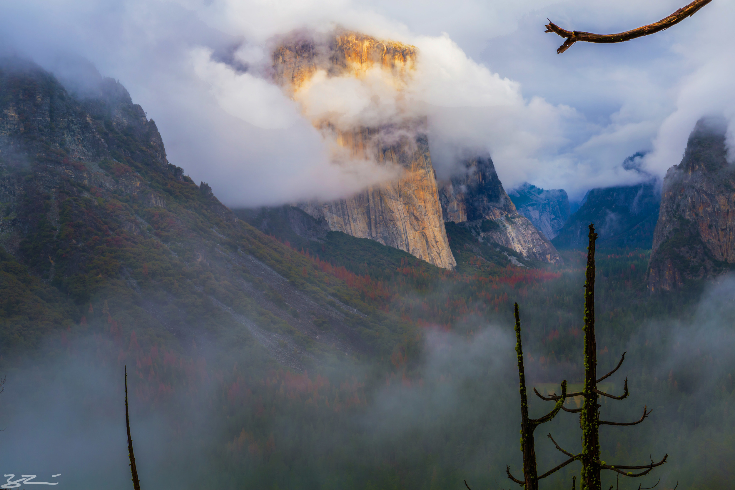 El Capitan in Clouds