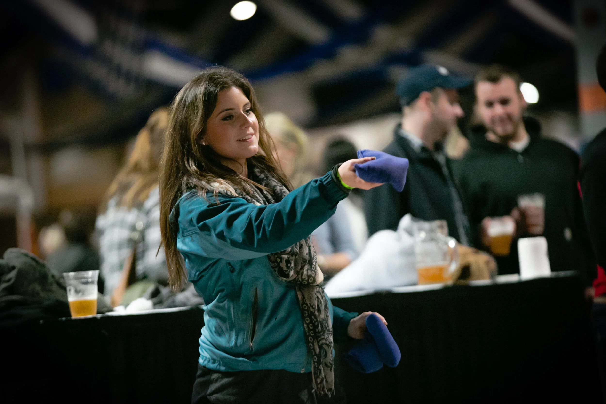 CORNHOLE TOURNAMENT. STEIN HOLDING COMPS.