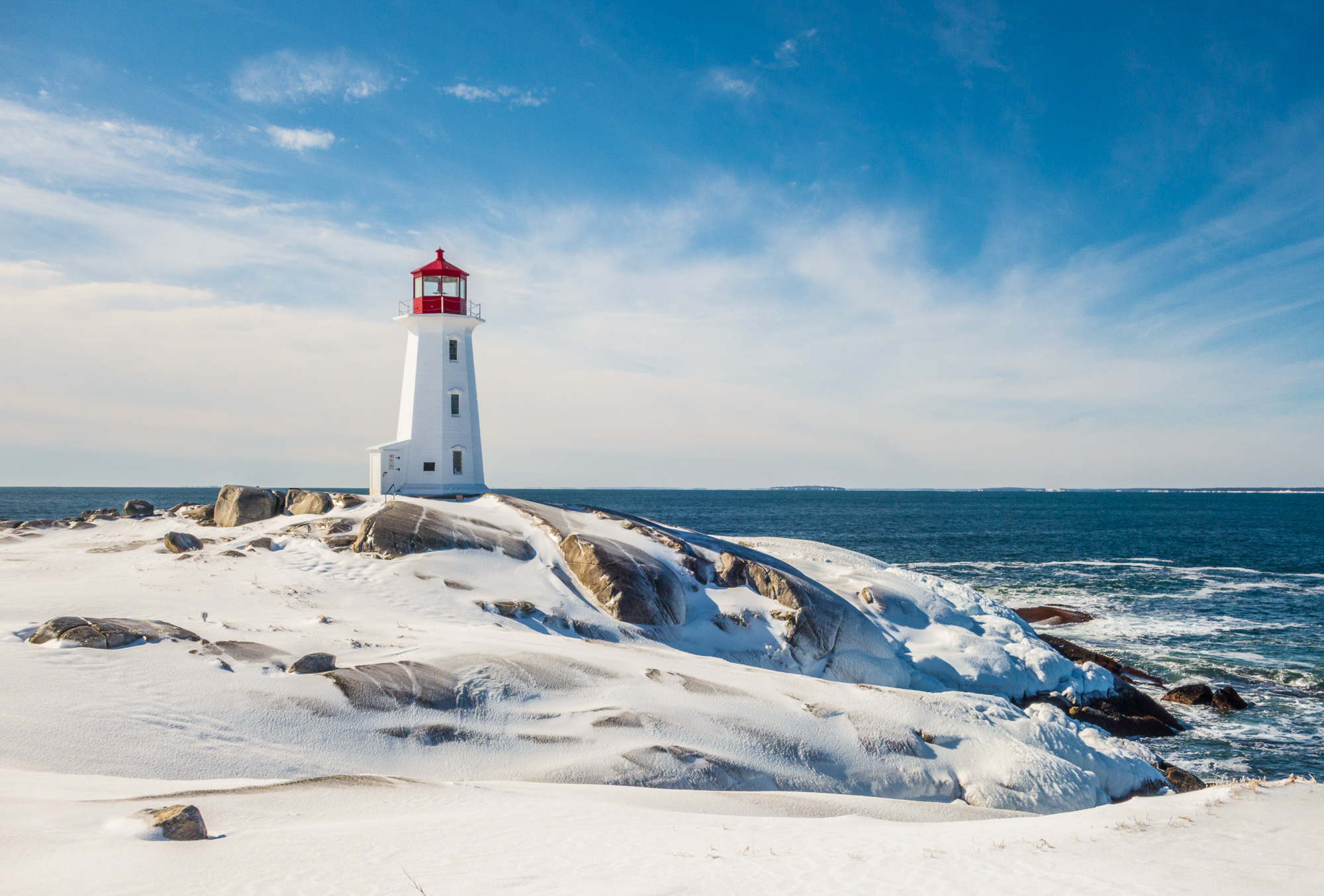 Winter at Peggy's Cove, Nova Scotia