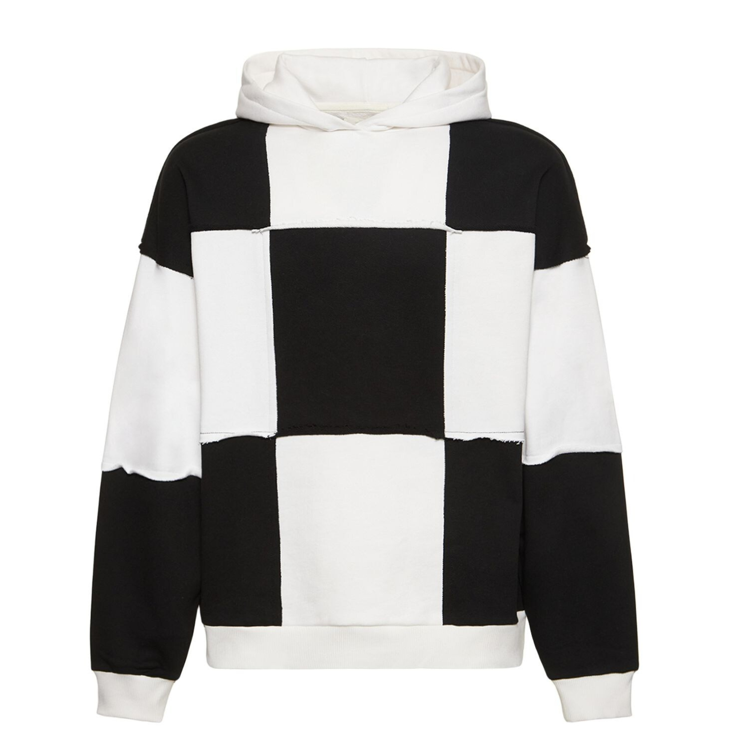 FLANEUR PATCHWORK HOODIE BLACK