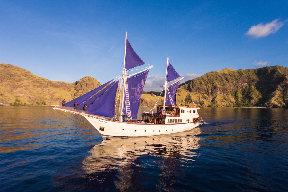 beached yacht indonesia