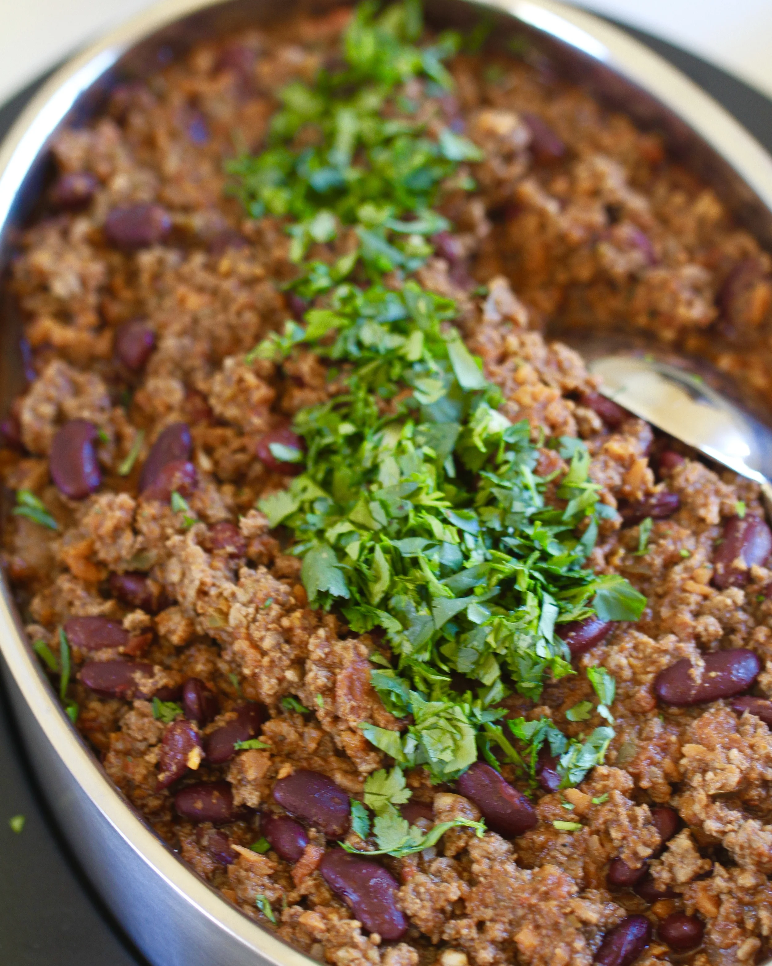 Mexican taco beef with hidden vegetables . . .sshhh