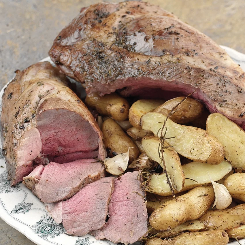 Roast Leg of Lamb Provencal Style with Roasted Potatoes
