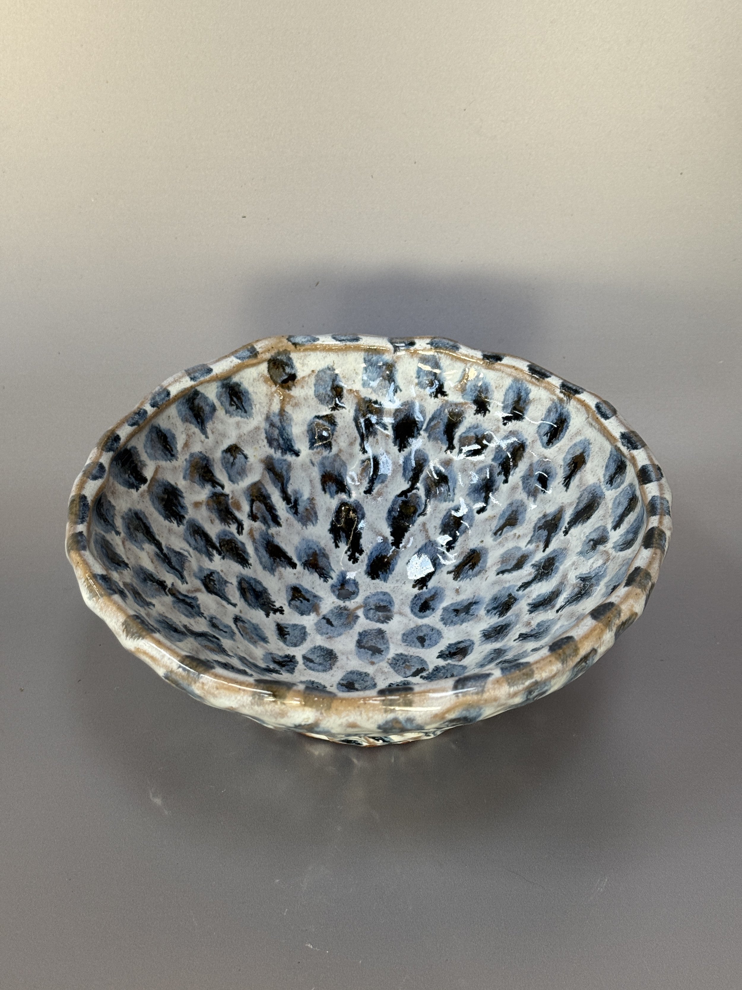 dawn-vachon-large-pinched-bowl-blue-dots-4.JPG