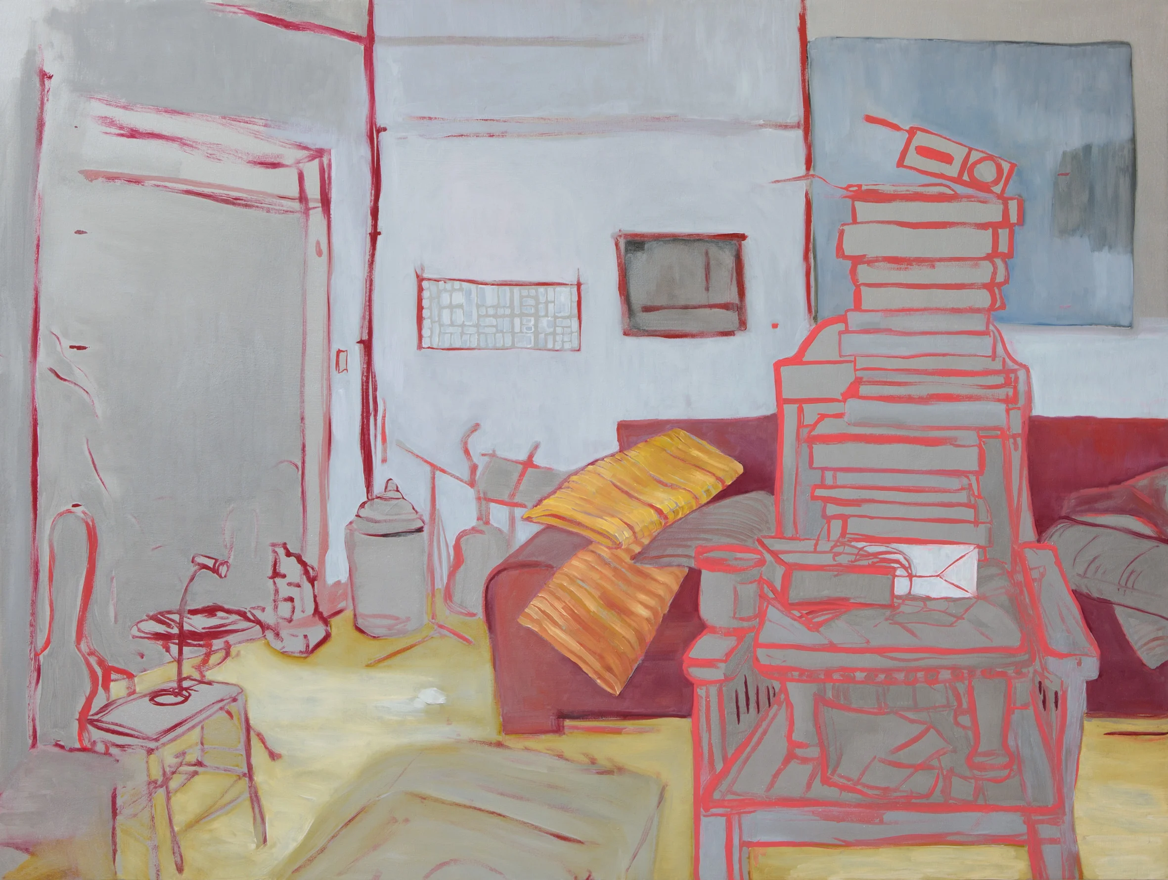 Silver Projector , 2018 oil on wood 90 x 120cm