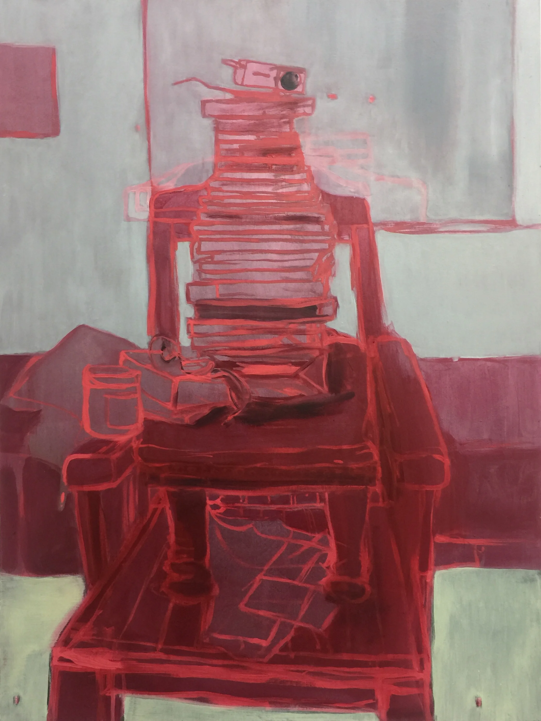 Portrait of a Projector , 2018 oil on wood 61 x 46 cm SOLD
