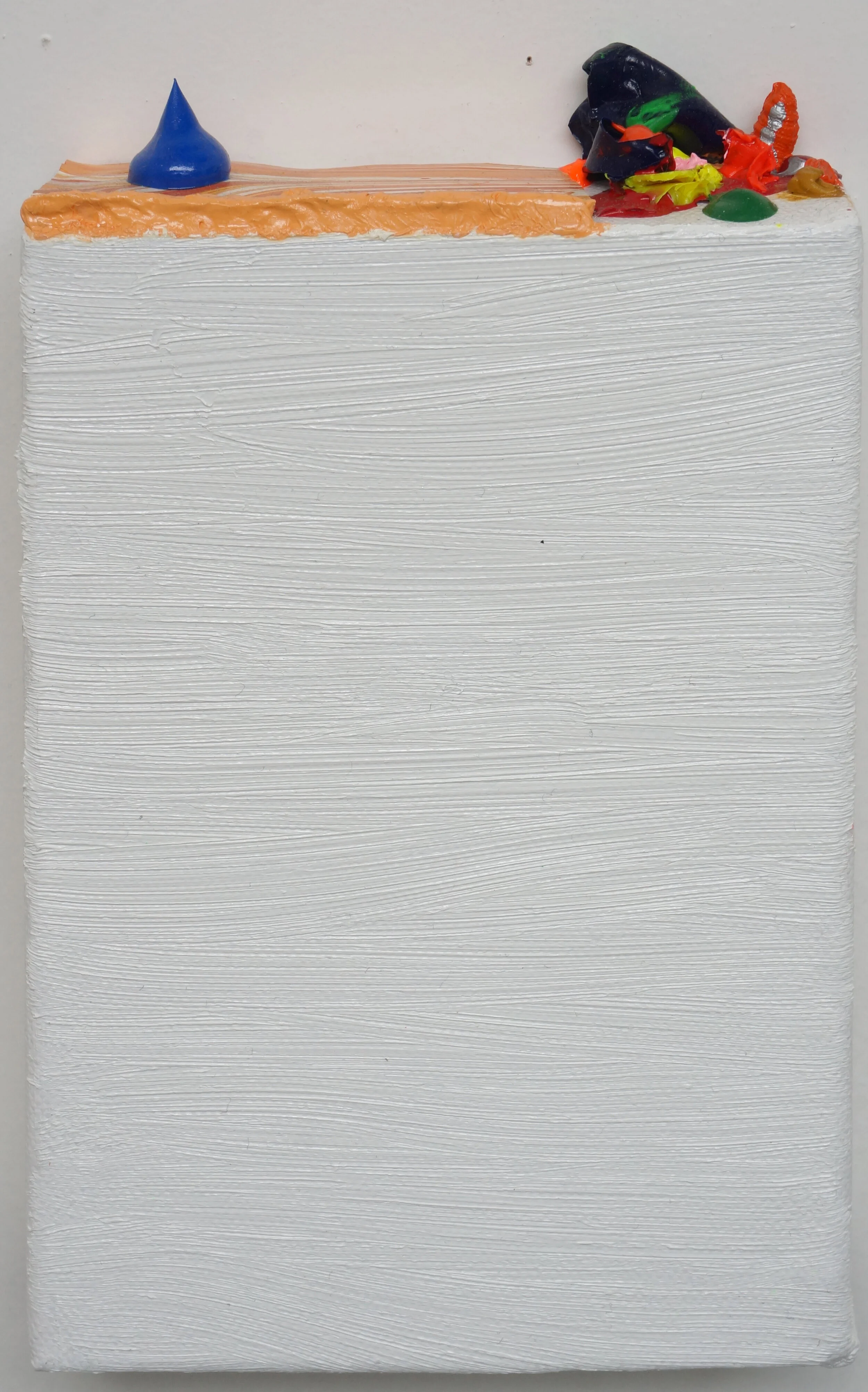  JOEL GAILER  Primed edge #2,  2019 acrylic and oil gouache on linen 20 x 13 cm 