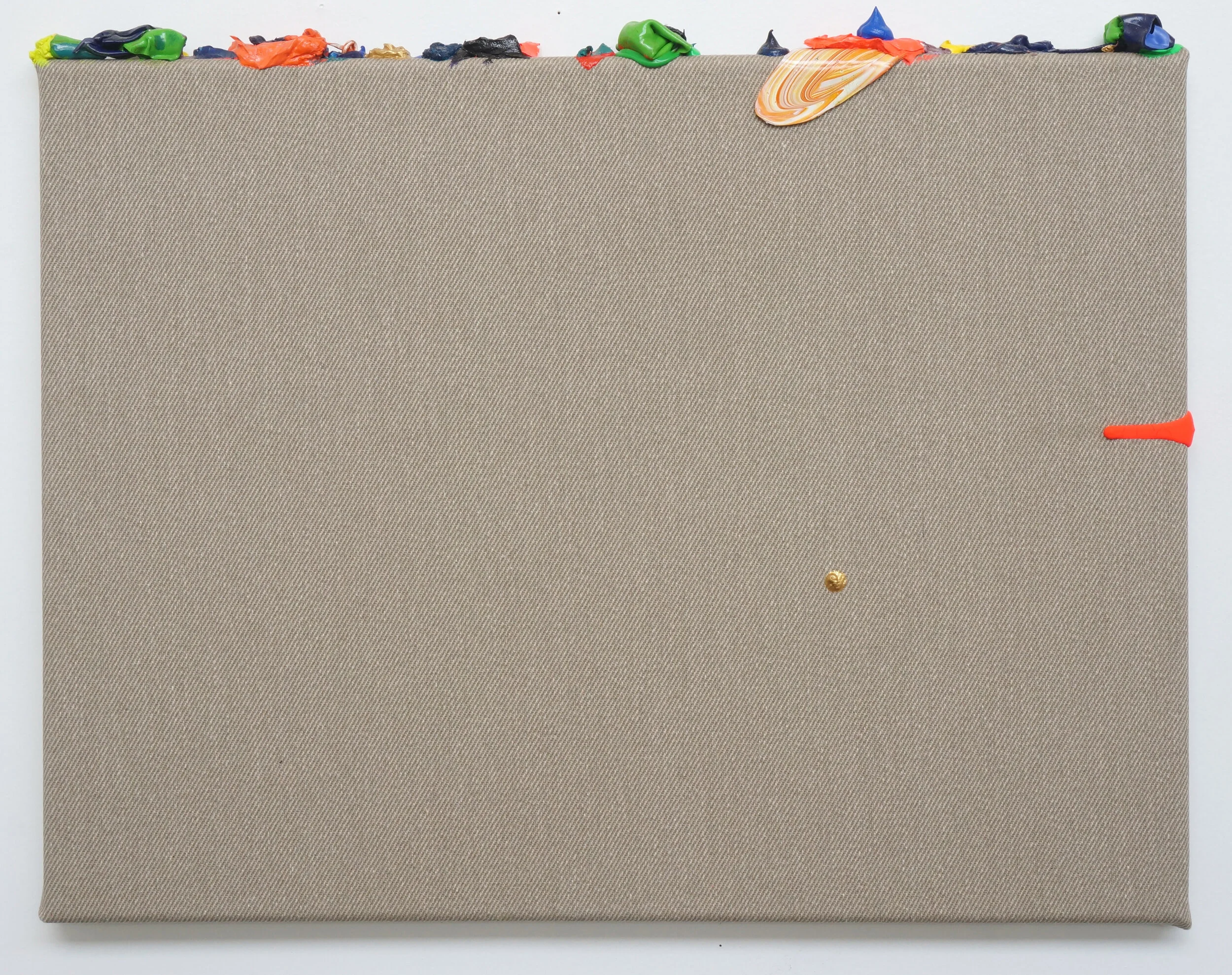  JOEL GAILER  The precarious conclusions of medium specificity #1 , 2019 acrylic oil and gouache on linen 37 x 46 cm 